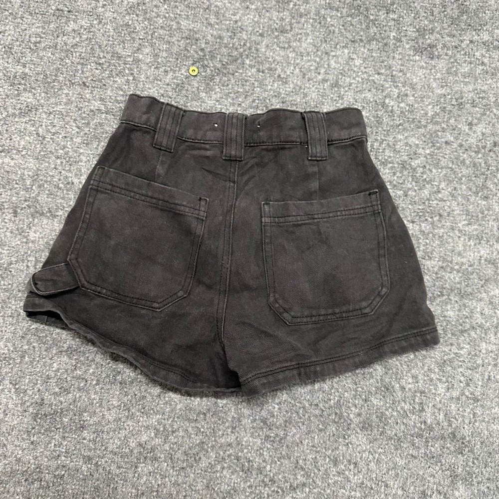 PacSun Shorts Womens Size 23 Black Carpenter High Waisted Cotton Utility Denim